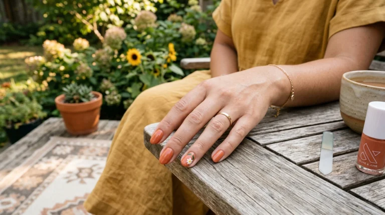 Simple August Nails at Home