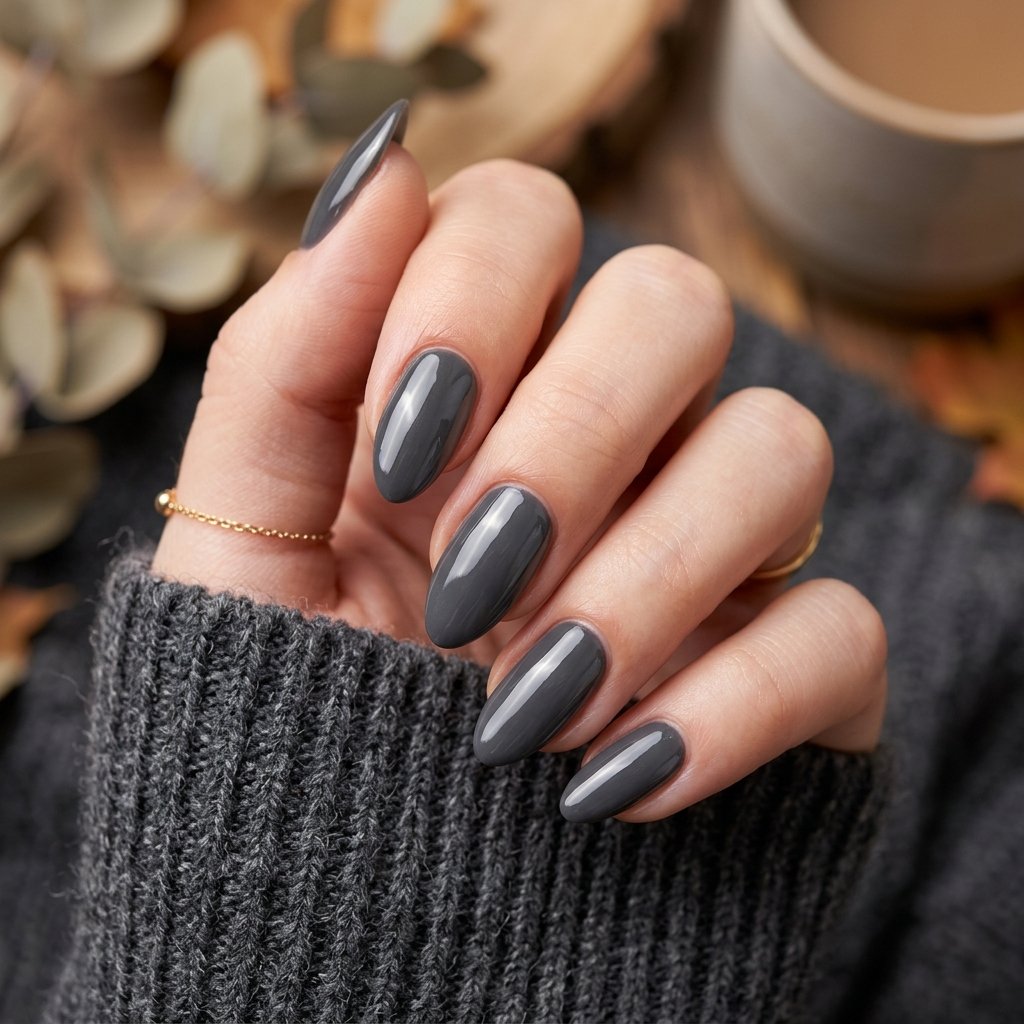 Smoky Gray Nails