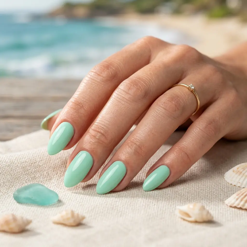 Soft Mint Nails