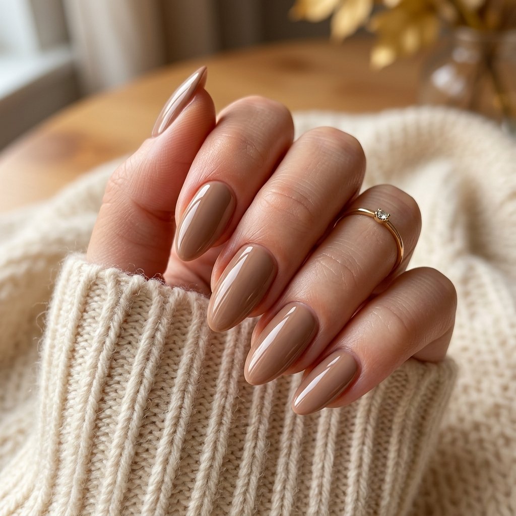 Soft Mocha Nails