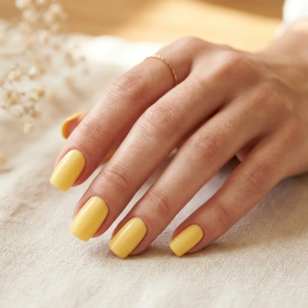 Soft Yellow Nails