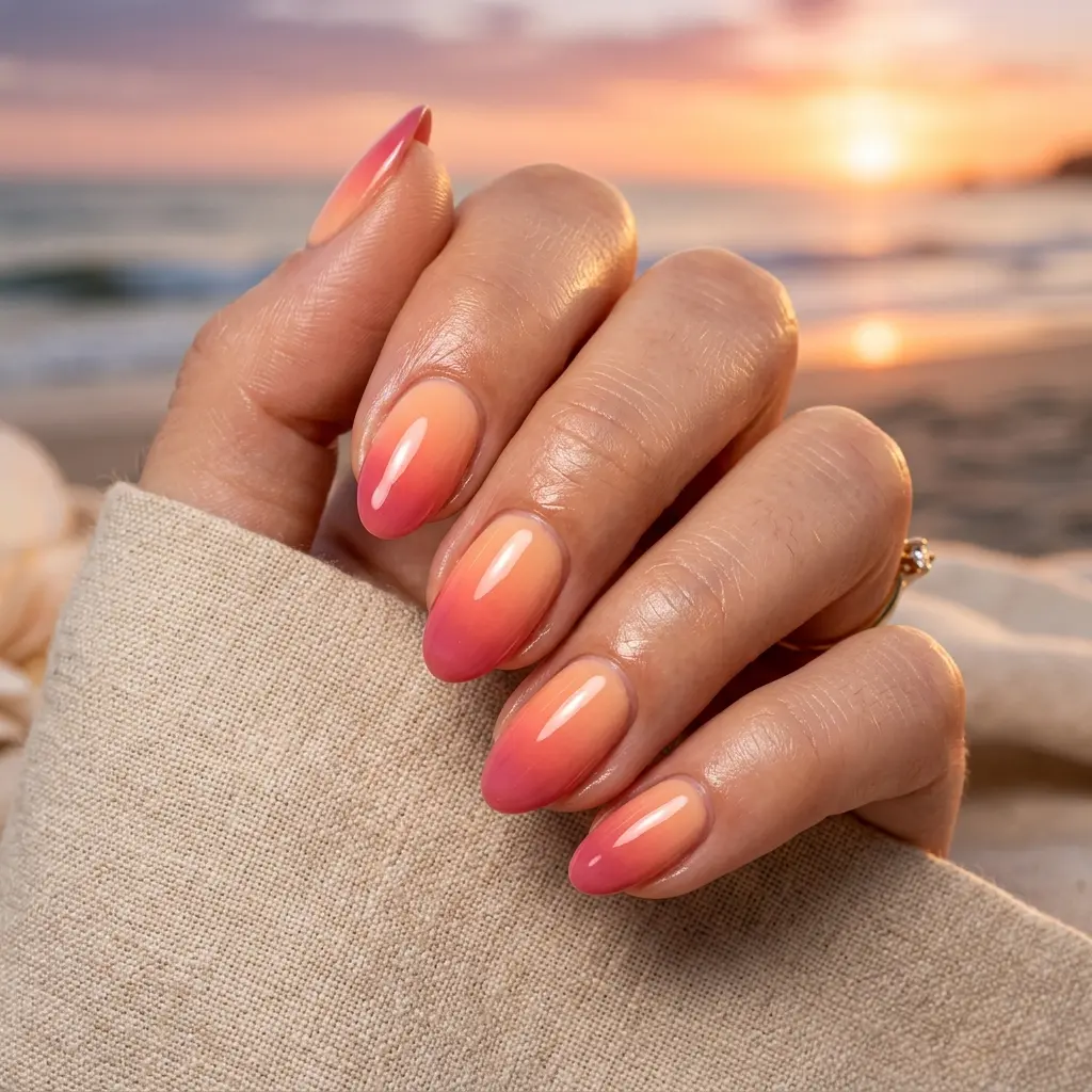 Sunset Ombre Nails