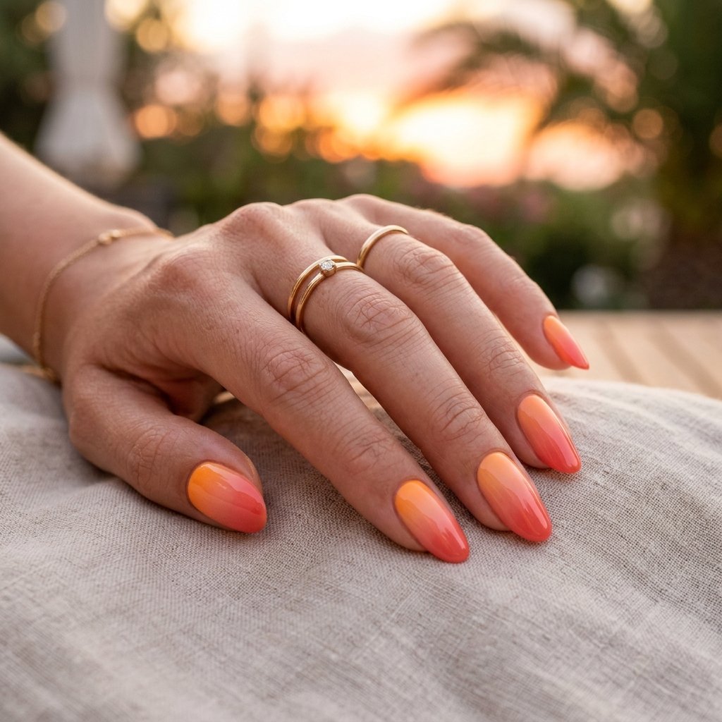 Sunset Ombre Nails