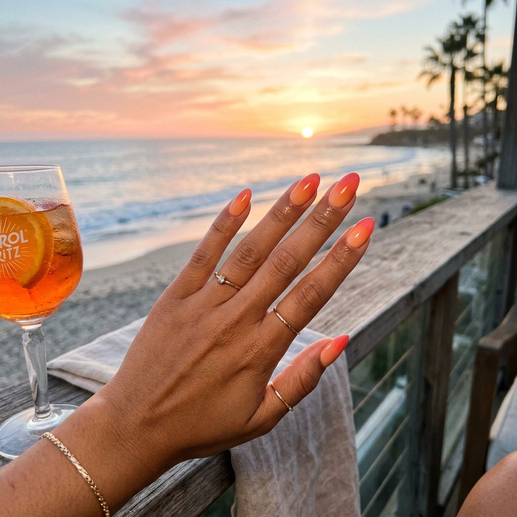 Sunset Ombre Nails