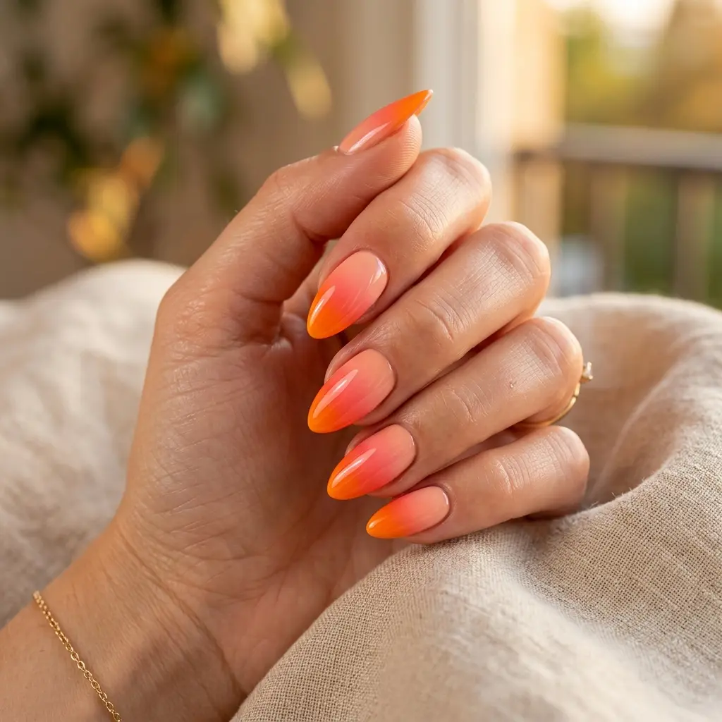 Sunset Ombre Nails