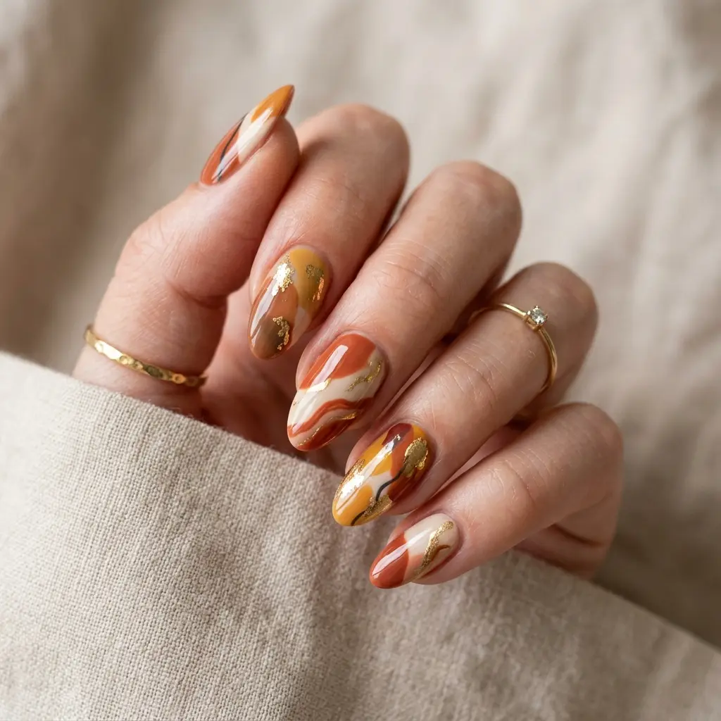 Terracotta Abstract Nails