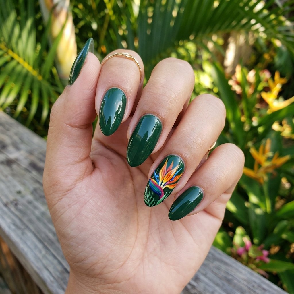 Tropical Bird of Paradise Nails