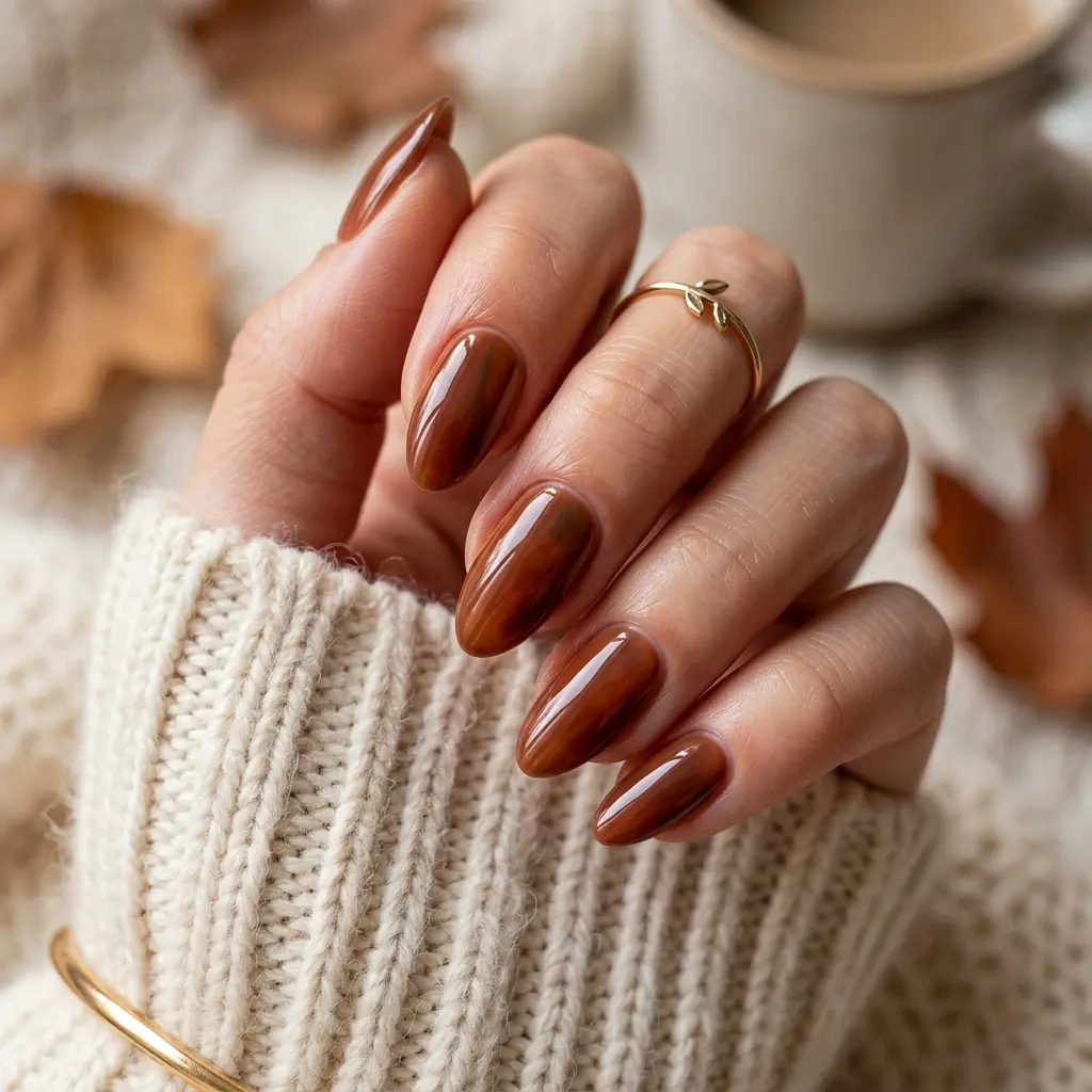 Warm Chestnut Nails