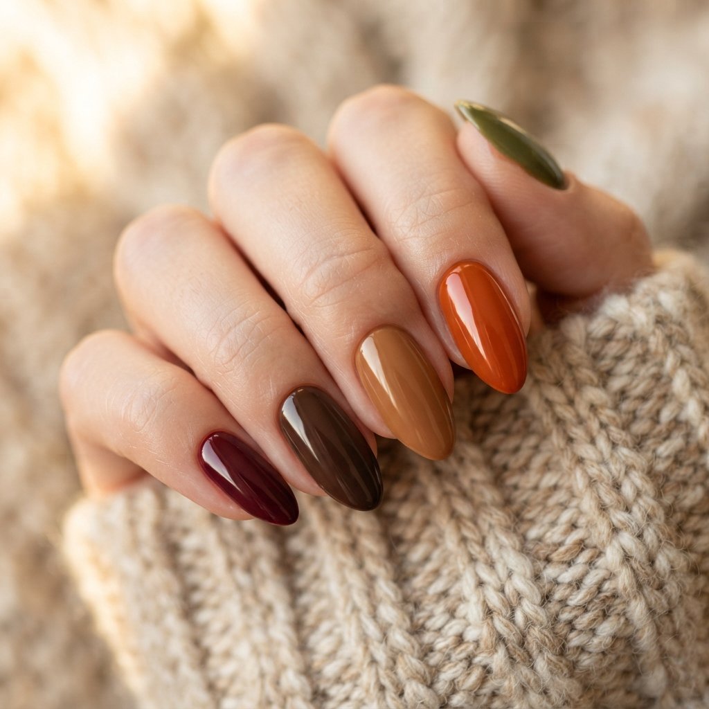 22 Fall Nail Inspiration Ideas You Need to Save Before Your Next Mani 23 Timeless Autumn Mix