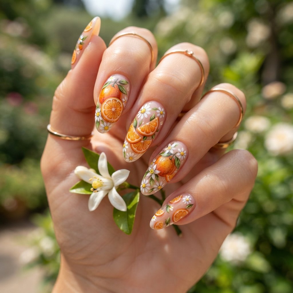 Orange and Daisy Art