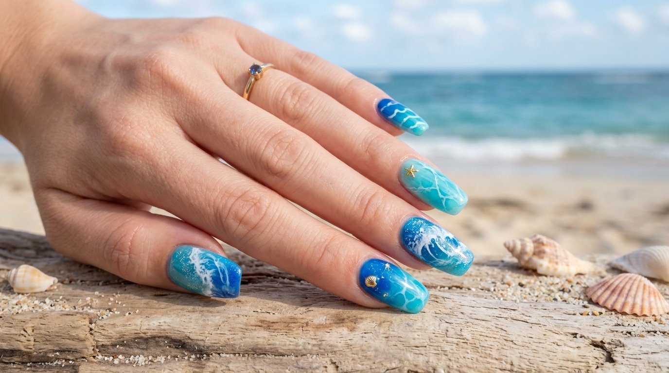 Blue Ocean Nails