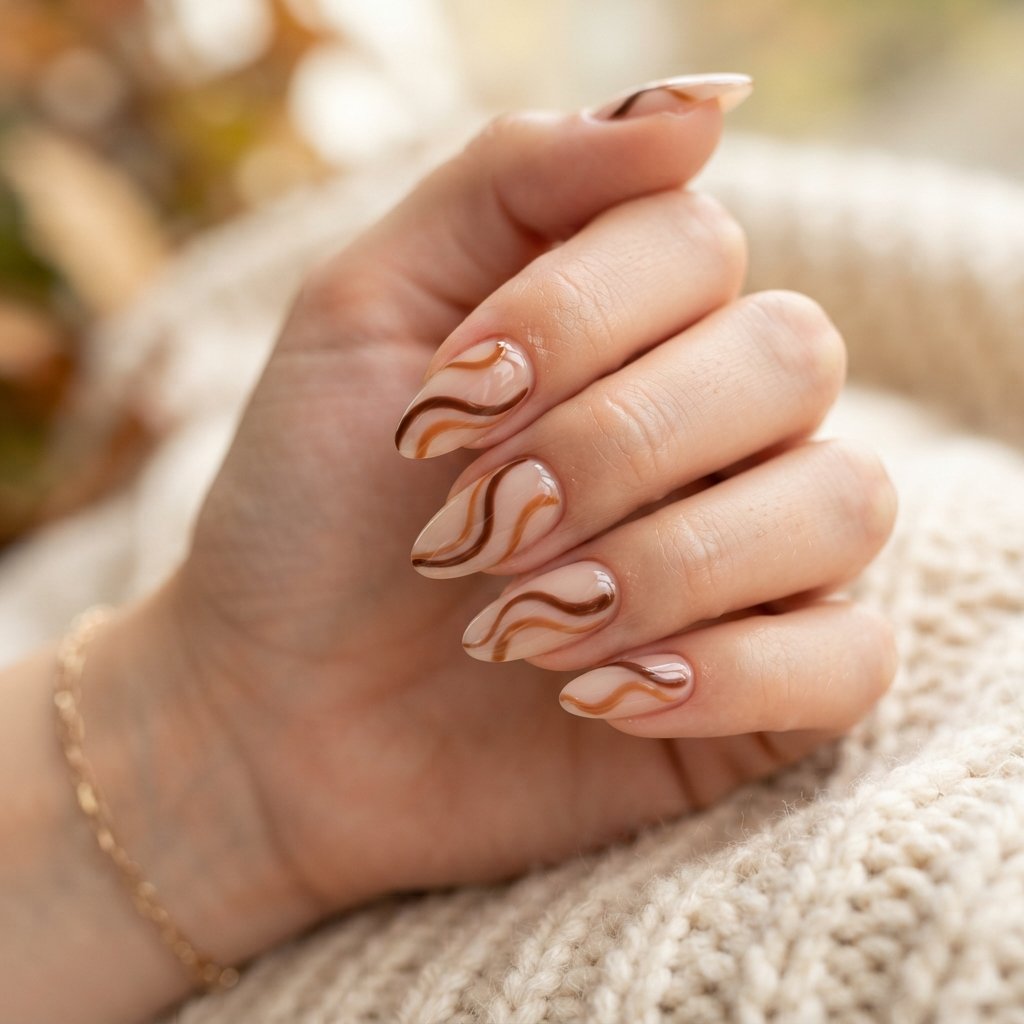  Brown Swirl Design