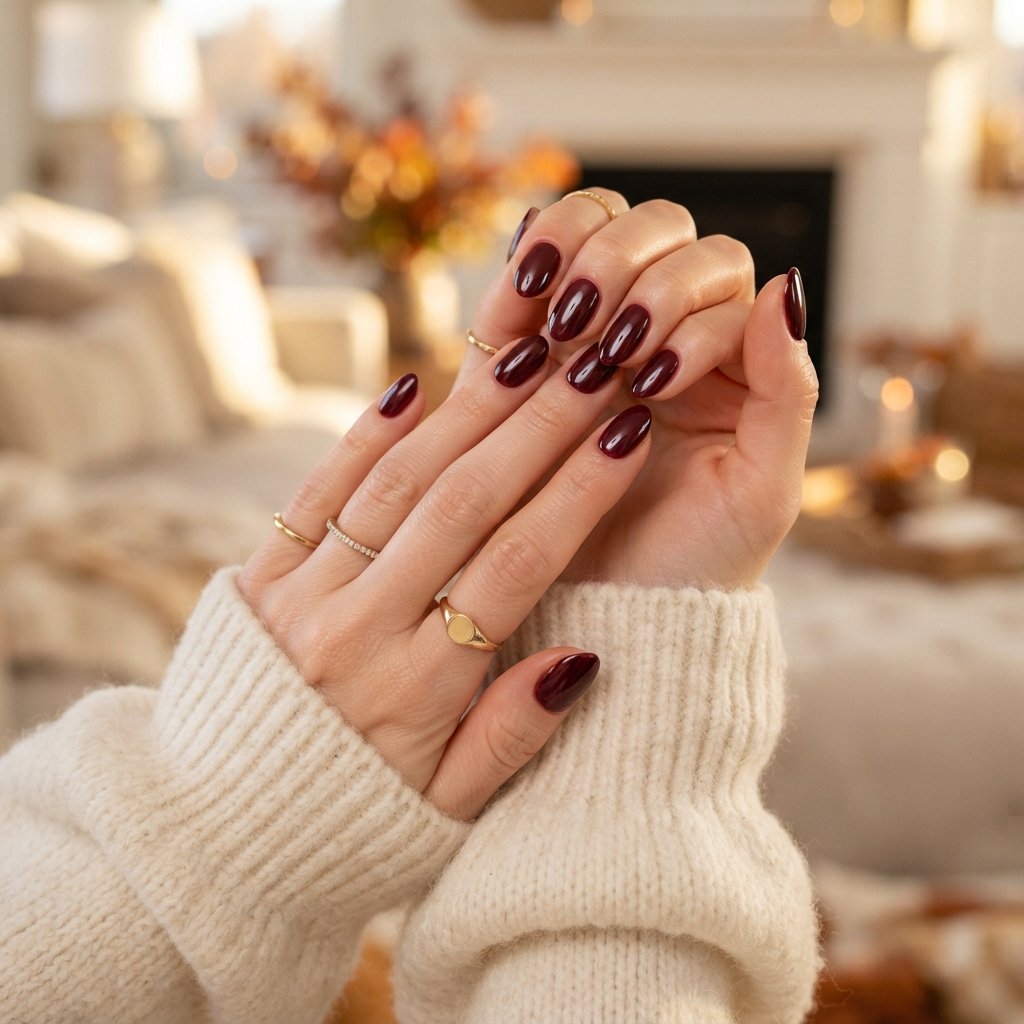 Burgundy Nails