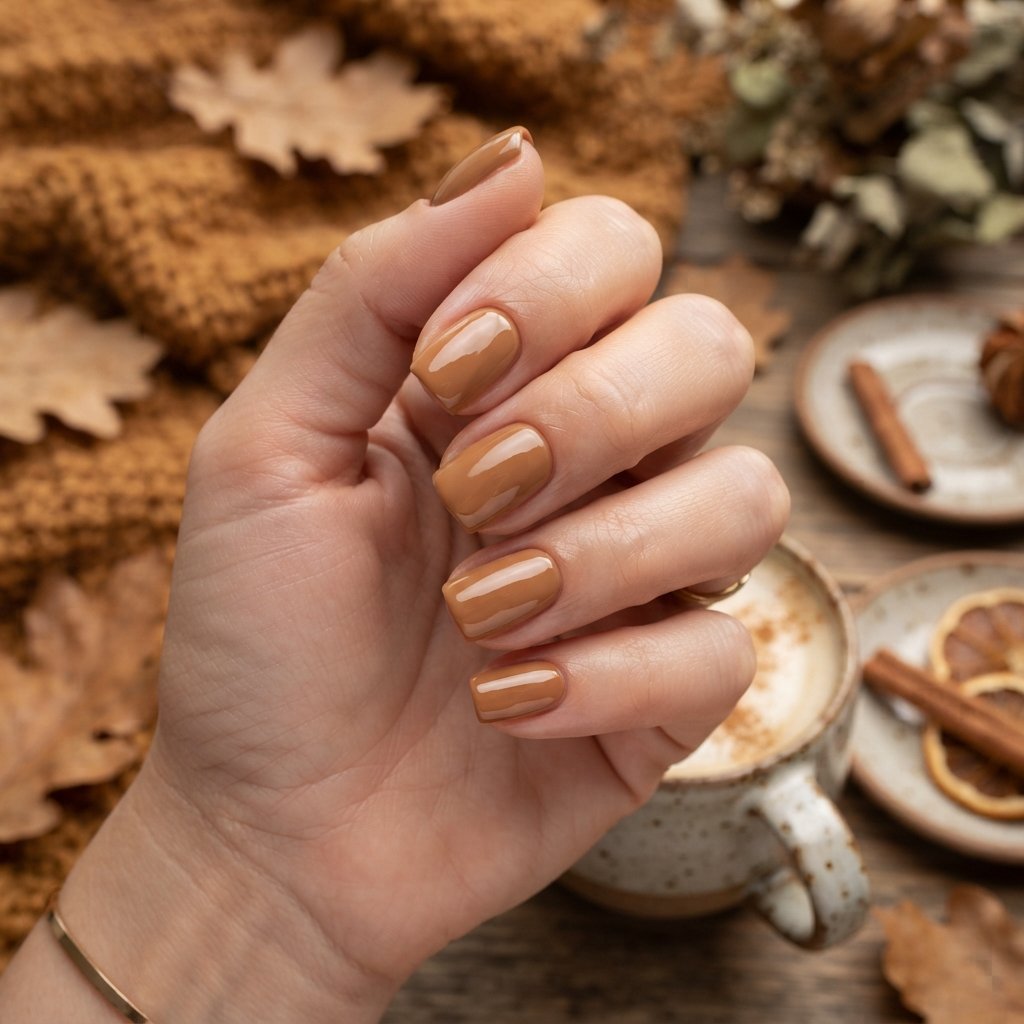 22 Fall Nail Inspiration Ideas You Need to Save Before Your Next Mani 8 Caramel Gloss