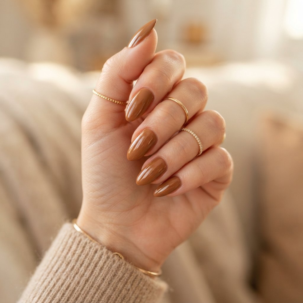 21 September Almond Nails That Make Your Hands Look Elegant 8 Caramel Almond Nails