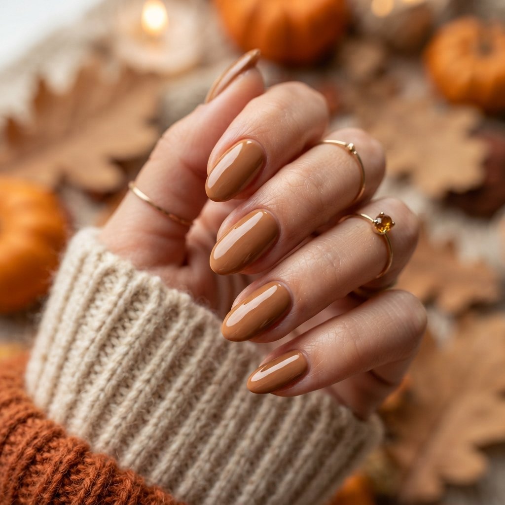 Caramel Short Nails