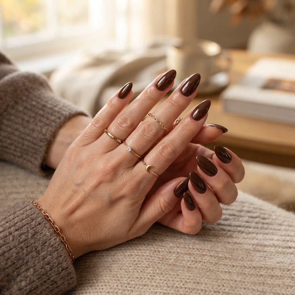 Chocolate Almond Nails