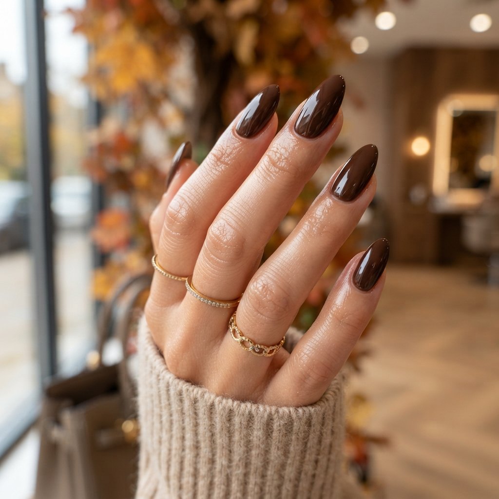  Chocolate Brown Nails
