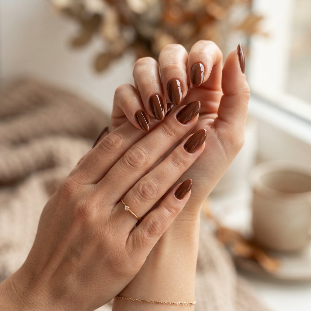 Cinnamon Brown Nails