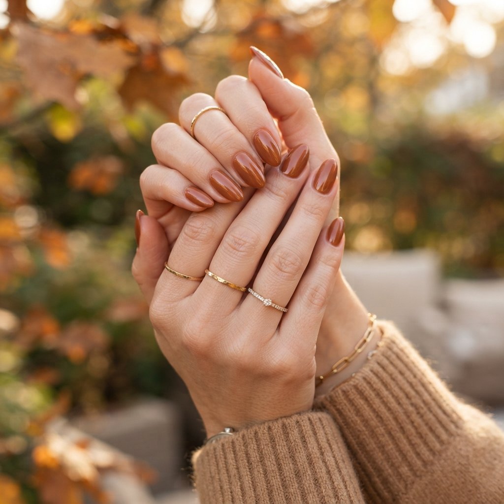 Cinnamon Brown Nails