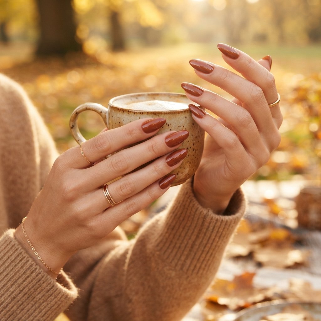 Cinnamon Spice Almond Nails