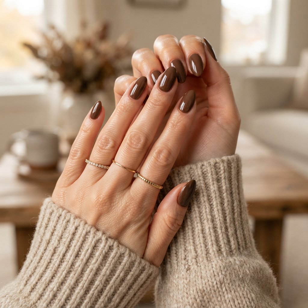 Coffee Brown Nails