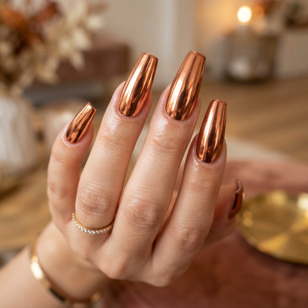  Copper Chrome Nails