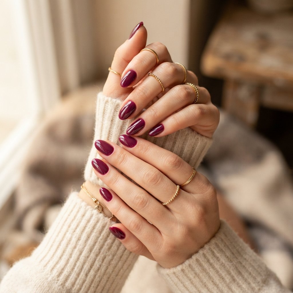 Deep Berry Nails
