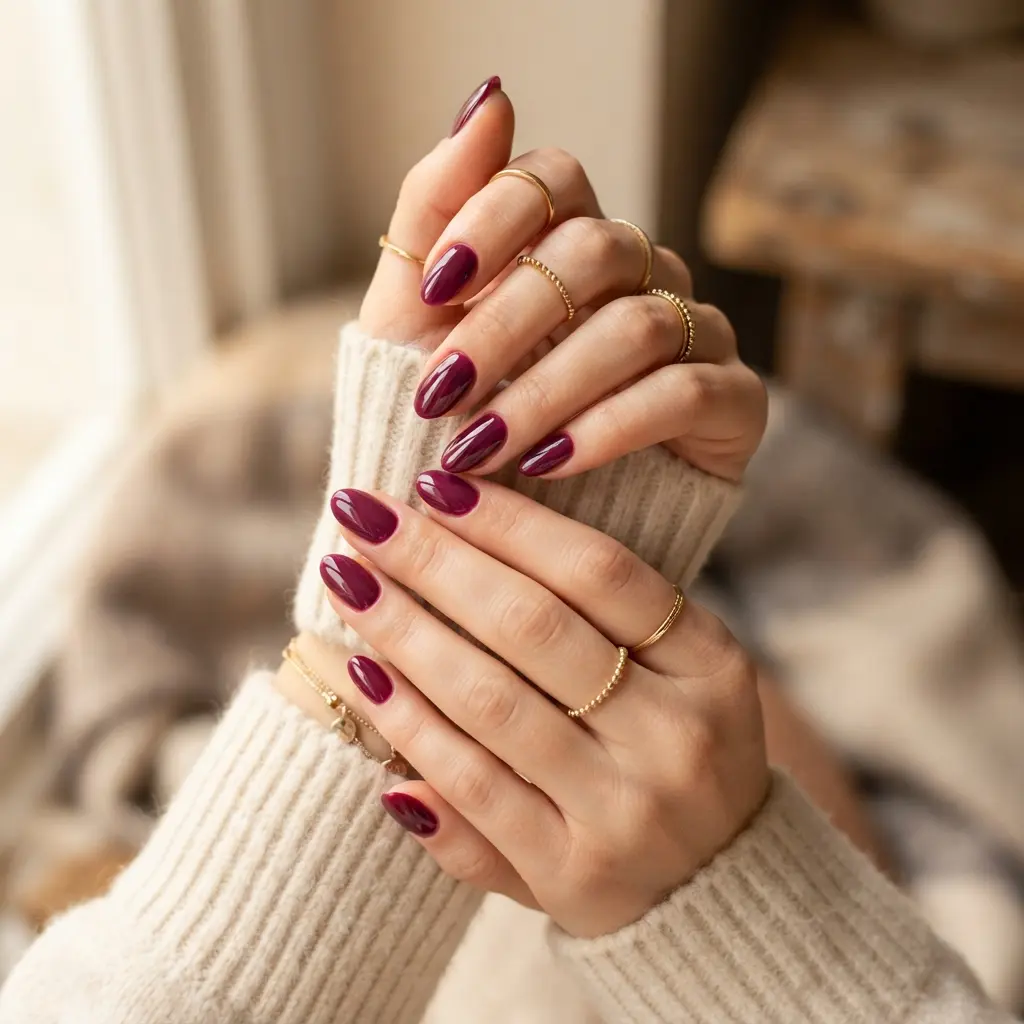 Deep Berry Nails