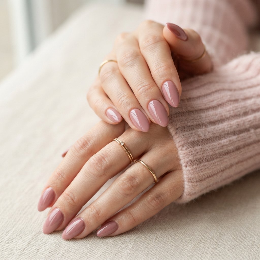 21 September Almond Nails That Make Your Hands Look Elegant 9 Dusty Rose Almond Nails