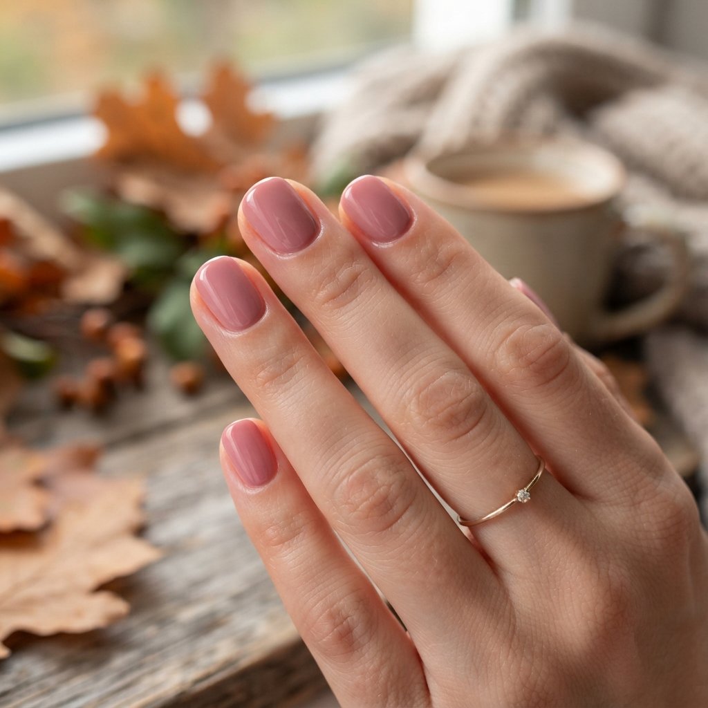  Dusty Rose Autumn Nails