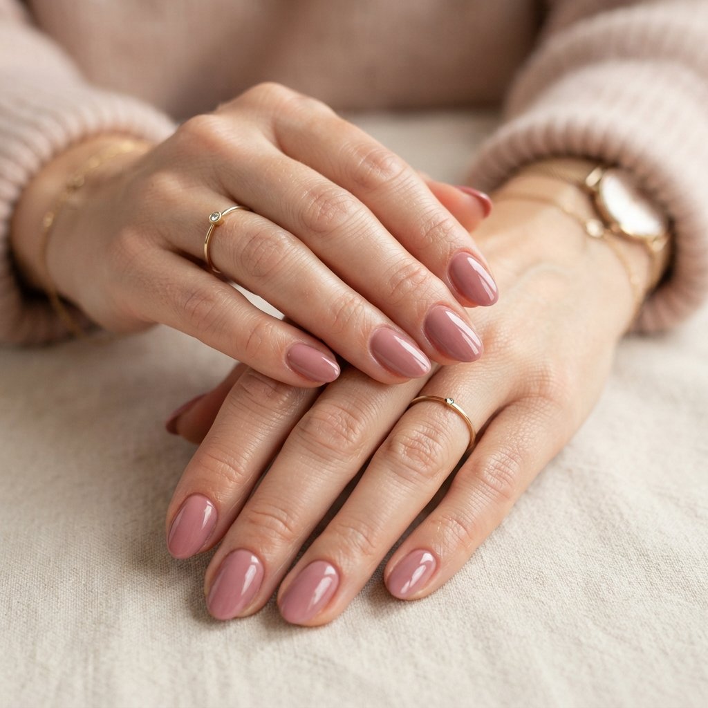 Dusty Rose Nails