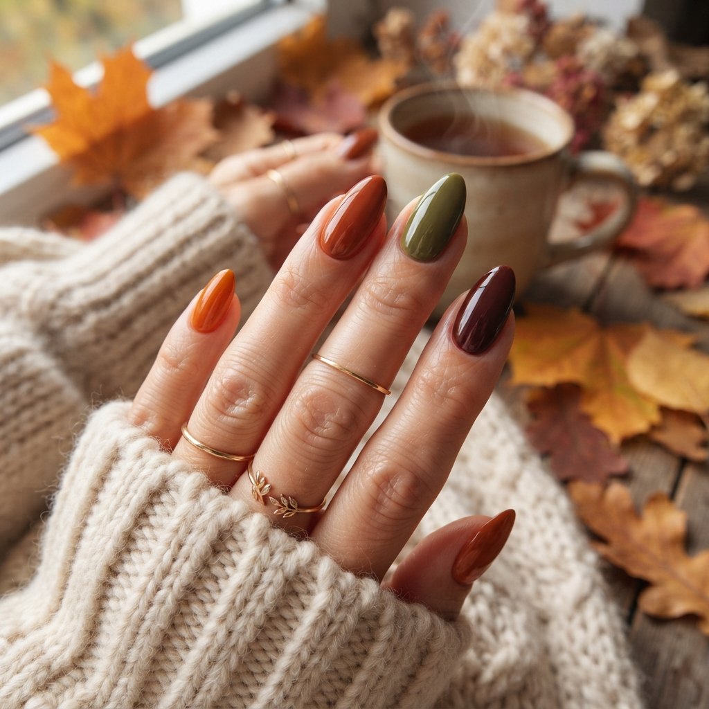 23 Simple Fall Nail Designs That Look Effortlessly Chic 24 Timeless Autumn Mix