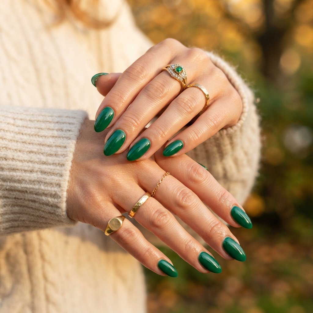  Emerald Almond Nails