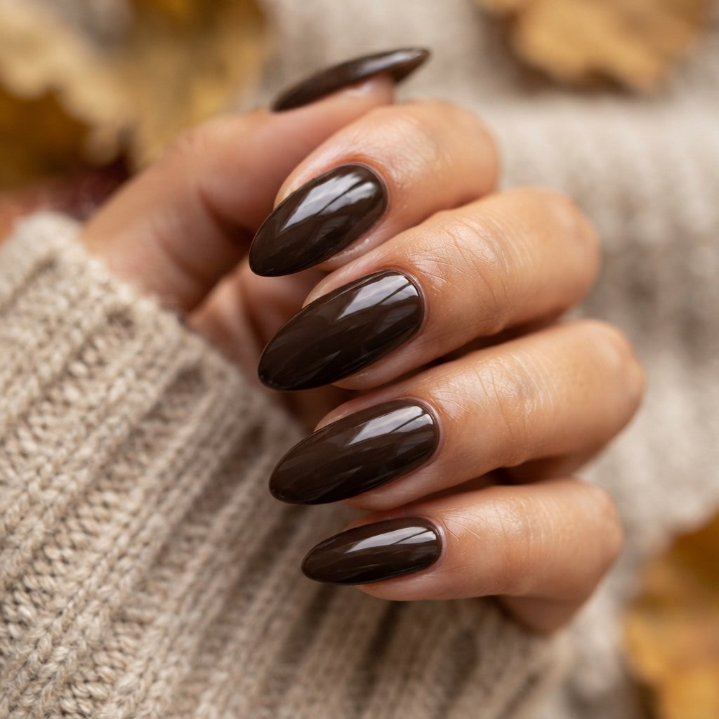  Espresso Brown Nails