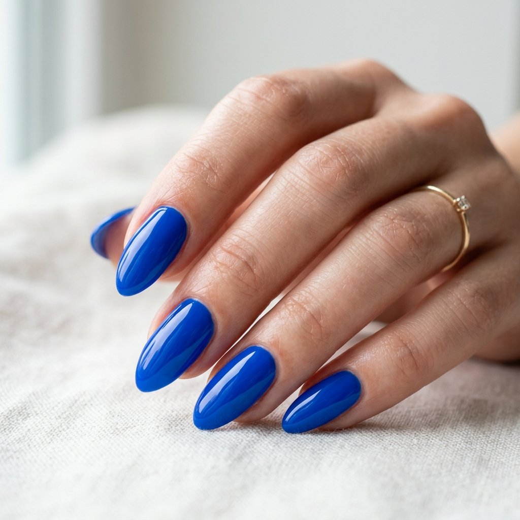 18 Blue Nails Inspiration Ideas Everyone Is Loving Right Now 19 Bright Blue Glossy Nails