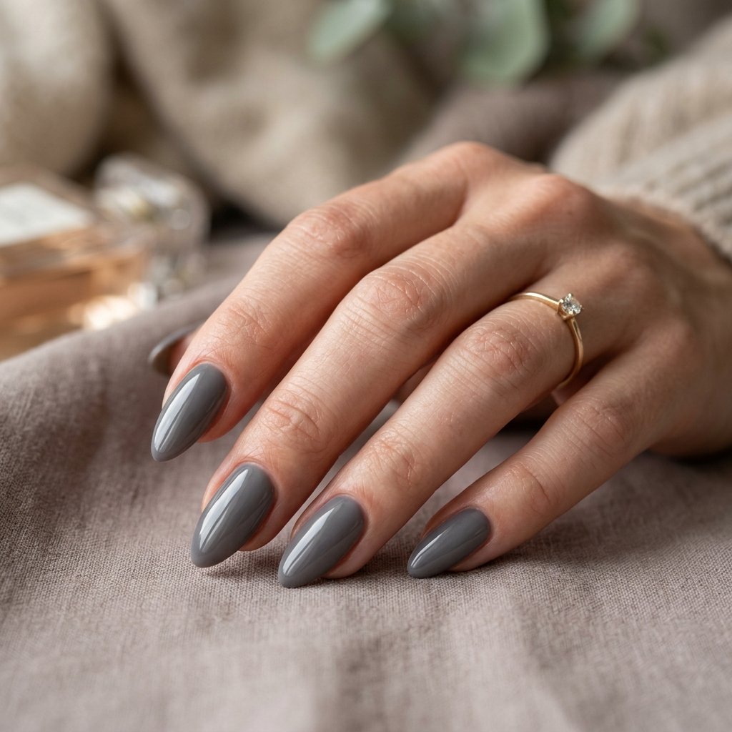 21 Fall Nail Designs You'll Want to Copy This Season 17 Smoky Gray Nails