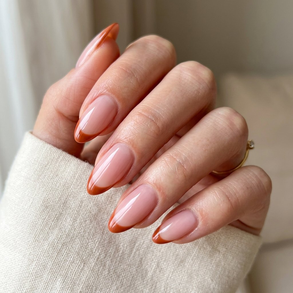 21 Fall Nail Designs You'll Want to Copy This Season 4 Burnt Orange French Tips