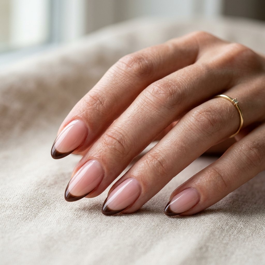 18 Fall Nail Art Ideas That Will Upgrade Your Manicure Instantly 10 Espresso French Tips