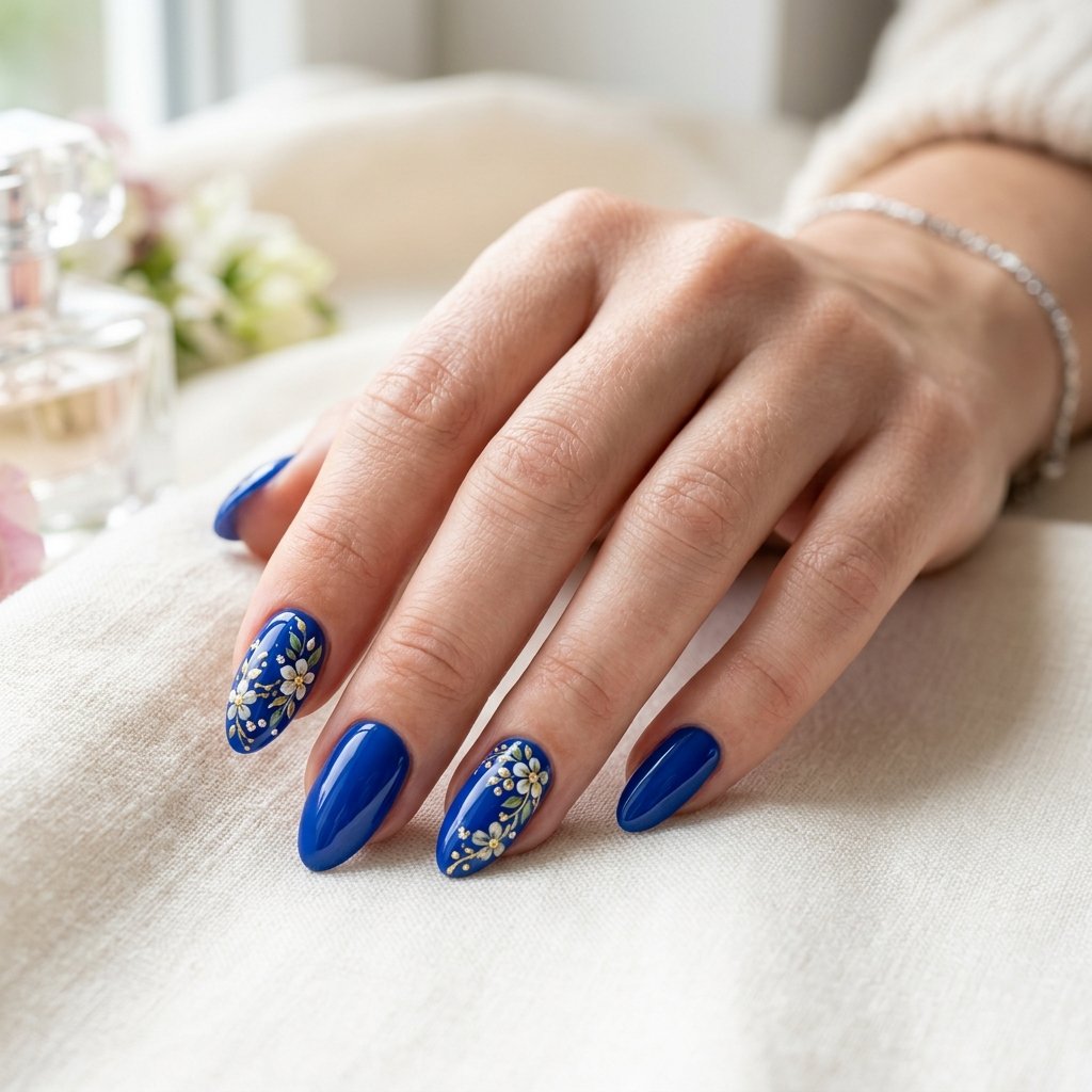 20 Blue Nails 2026 Trends You’ll Want to Copy This Year 6 Royal Blue Floral Nails
