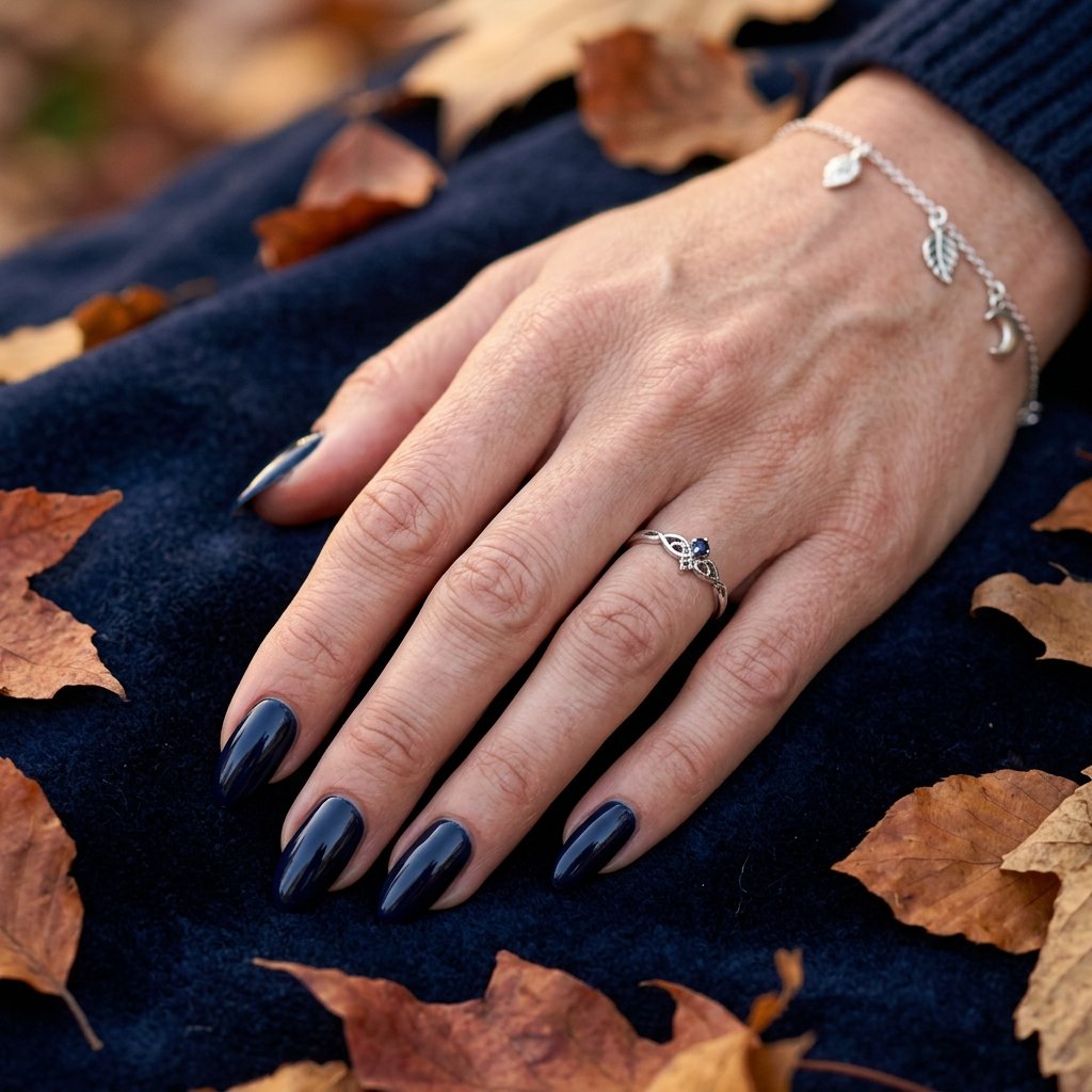 20 Fall Nail Trends Everyone Will Be Copying This Season 19 Midnight Blue Polish