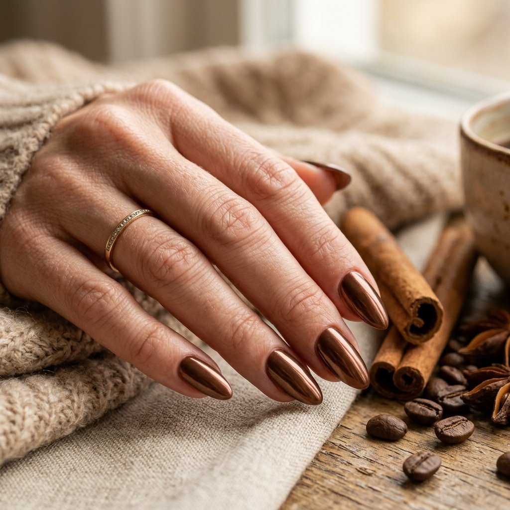 20 Fall Nail Trends Everyone Will Be Copying This Season 3 Chocolate Brown Chrome