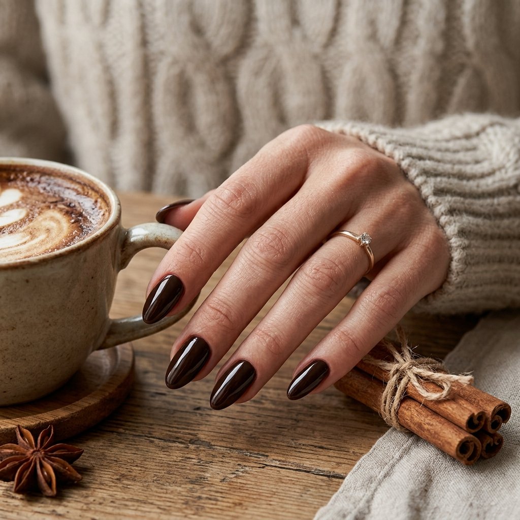 20 Fall Nail Trends Everyone Will Be Copying This Season 14 Espresso Brown Nails