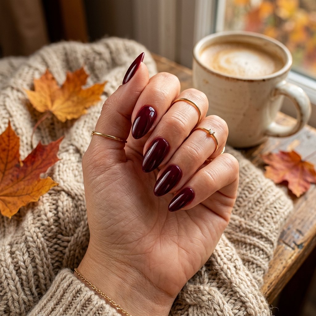 20 Fall Nail Trends Everyone Will Be Copying This Season 2 Glossy Burgundy Nails