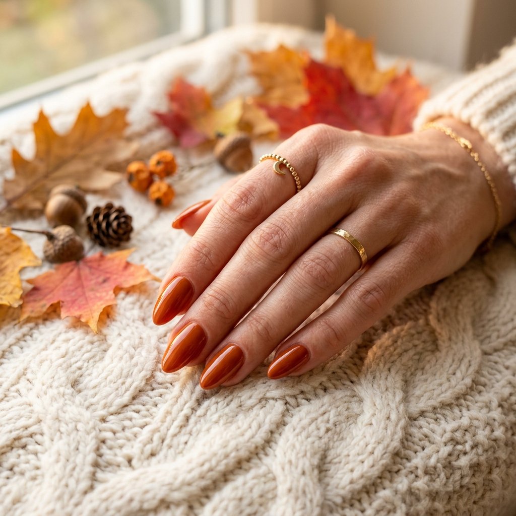 17 Fall Nail Colors That Will Make Your Manicure Look Expensive 5 Burnt Orange