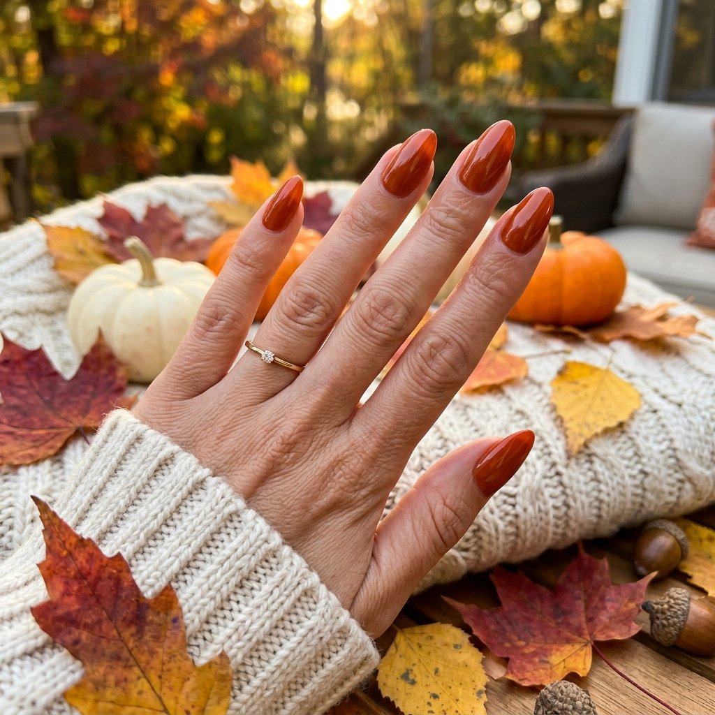 20 Fall Nail Trends Everyone Will Be Copying This Season 9 Burnt Orange Gloss