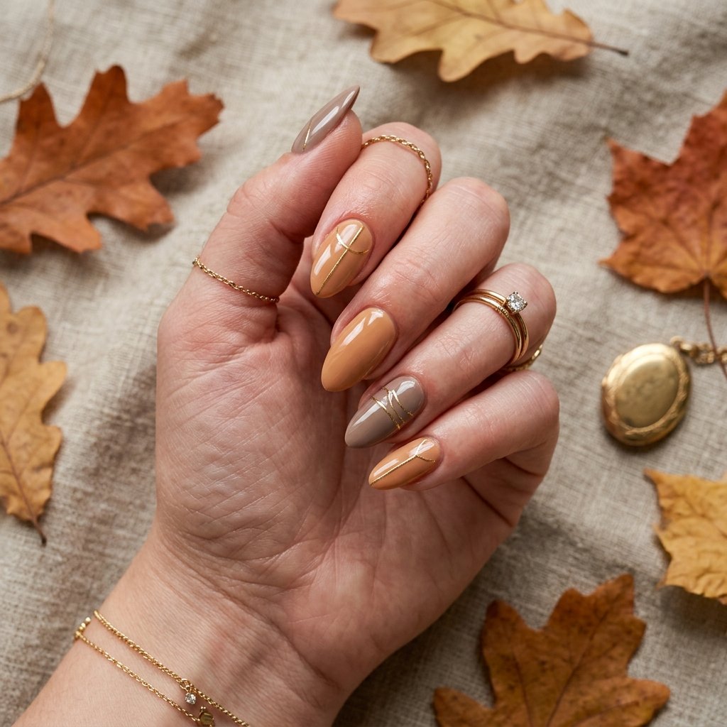 20 Fall Nail Trends Everyone Will Be Copying This Season 5 Minimal Gold Accent Nails