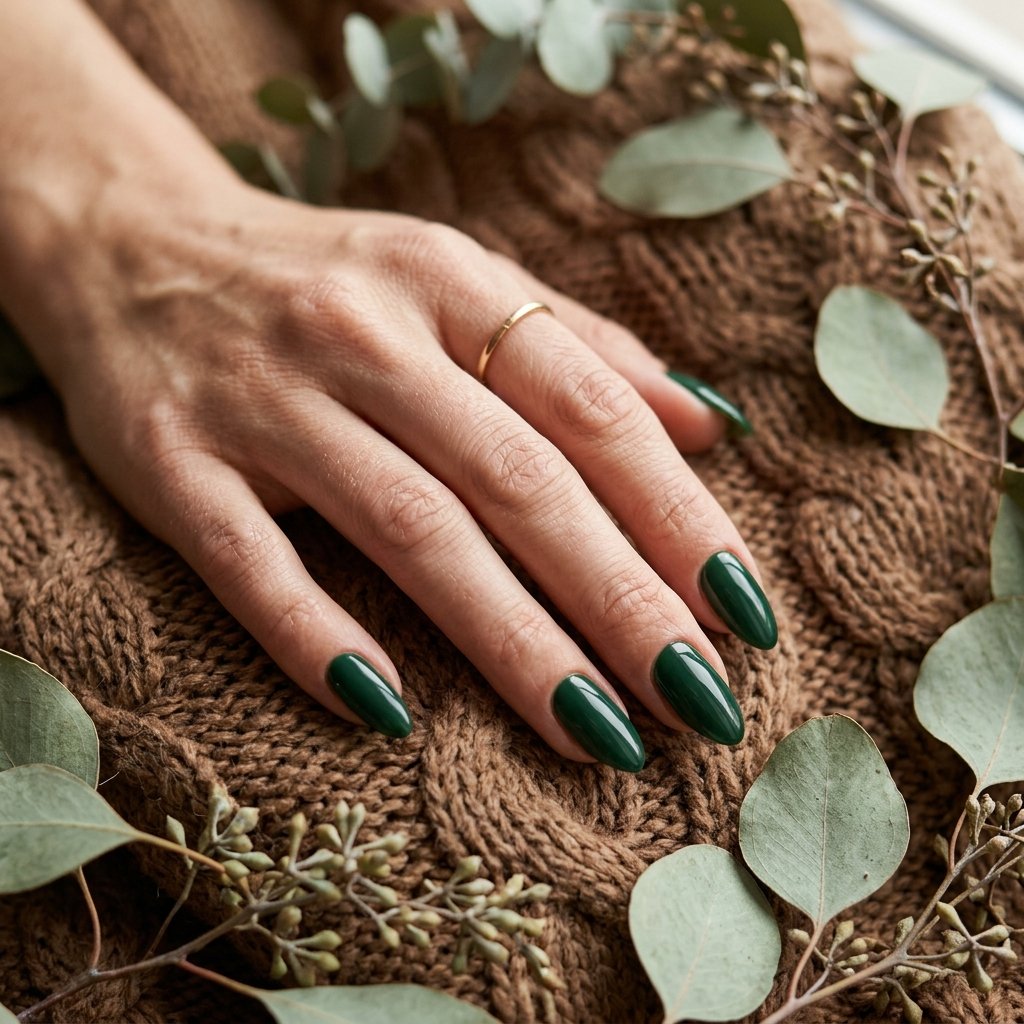 17 Fall Nail Colors That Will Make Your Manicure Look Expensive 4 Forest Green