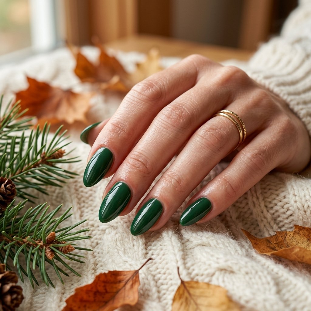20 Fall Nail Trends Everyone Will Be Copying This Season 7 Deep Forest Green