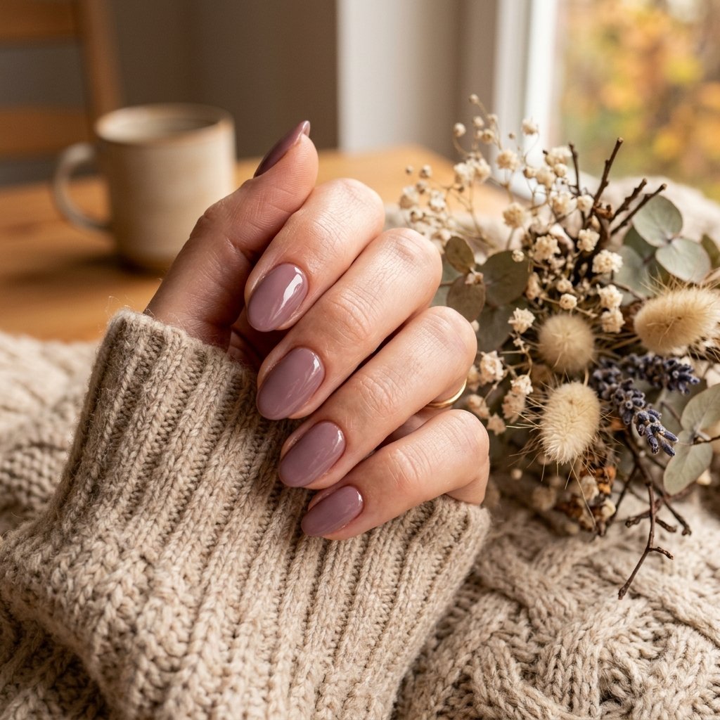 17 Fall Nail Colors That Will Make Your Manicure Look Expensive 12 Dusty Mauve